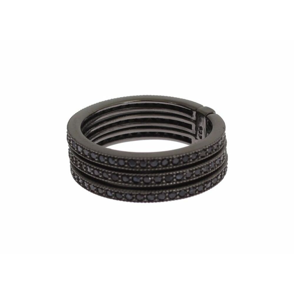 Nialaya Black CZ 925 Sterling Silver Womens